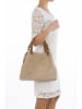 Lucca Baldi Leder-Henkeltasche "Fosdinovo" in Beige - (B)45 x (H)37 x (T)15 cm