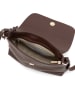 Lucca Baldi Leren schoudertas "Bagni" donkerbruin - (B)25 x (H)17 x (D)7 cm