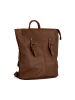 Lucca Baldi Leder-Rucksack "Montichiari" in Braun - (B)31 x (H)37 x (T)15 cm