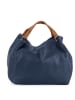 Lucca Baldi Leren handtas "Sassari" blauw - (B)33 x (H)28 x (D)16 cm