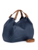 Lucca Baldi Leren handtas "Sassari" blauw - (B)33 x (H)28 x (D)16 cm