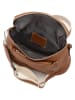 Lucca Baldi Leder-Umhängetasche "Favara" in Cognac - (B)24 x (H)19 x (T)7 cm