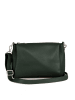 Lucca Baldi Leder-Umhängetasche "Melfi" in Dunkelgrün - (B)26 x (H)19 x (T)9 cm