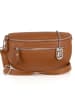 Lucca Baldi Leder-Gürteltasche "Burano" in Camel - (B)30 x (H)19 x (T)2 cm
