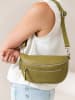Lucca Baldi Leder-Gürteltasche "Burano" in Oliv - (B)30 x (H)19 x (T)2 cm