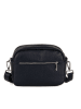 Lucca Baldi Leren schoudertas "Cascina" donkerblauw - (B)22 x (H)18 x (D)9 cm