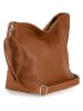 Lucca Baldi Leren schoudertas "Trapani" camel - (B)33 x (H)25 x (D)14 cm