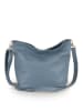 Lucca Baldi Leren schoudertas "Trapani" lichtblauw - (B)33 x (H)25 x (D)14 cm
