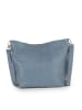 Lucca Baldi Leder-Schultertasche "Trapani" in Hellblau - (B)33 x (H)25 x (T)14 cm