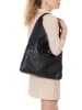 Lucca Baldi Leder-Schultertasche "Catanzaro" in Schwarz - (B)45 x (H)36 x (T)5 cm