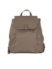 Lucca Baldi Leder-Rucksack "Dollaro" in Taupe - (B)23 x (H)28 x (T)10 cm