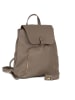 Lucca Baldi Leren rugzak "Dollaro" taupe - (B)23 x (H)28 x (D)10 cm