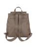 Lucca Baldi Leren rugzak "Dollaro" taupe - (B)23 x (H)28 x (D)10 cm