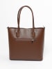 Lia Biassoni Leder-Schultertasche "Mallero" in Dunkelbraun - (B)32 x (H)30 x (T)12 cm