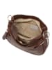 Lia Biassoni Leren schoudertas "Monate" donkerbruin - (B)36 x (H)26 x (D)10 cm