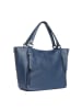 Lia Biassoni Leder-Schultertasche "Alserio" in Blau - (B)42 x (H)26 x (T)14 cm