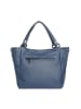 Lia Biassoni Leder-Schultertasche "Alserio" in Blau - (B)42 x (H)26 x (T)14 cm