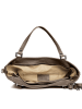 Lia Biassoni Leder-Schultertasche "Alserio" in Beige - (B)42 x (H)26 x (T)14 cm