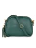 Lia Biassoni Leren schoudertas "Flumendosa" groen - (B)23 x (H)17 x (D)7 cm