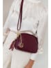Lia Biassoni Leder-Umhängetasche "Flumendosa" in Bordeaux - (B)23 x (H)17 x (T)7 cm