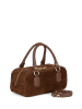 Lia Biassoni Leren handtas "Suede" bruin - (B)27 x (H)14 x (D)12 cm