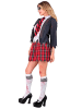 Widmann Kostuum "ZOMBIE SCHOOLMEISJE" donkerblauw/rood