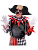 Widmann Killer Clown Glatze mit schwarzem Haar in Schwarz