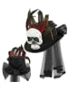 Widmann Hoed "VOODOO CILINDER MET DOODSHOOFD & BOT" zwart