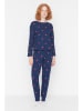trendyol Pyjama donkerblauw