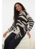 trendyol Pullover in Beige/ Schwarz