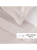 Cacharel textiles 4tlg. Set: Perkal-Bettlaken und Kissenbezüge in Taupe/ Weiß