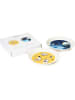Moomin 2er-Set: Dessertteller ''Office & Winternight'' in Gelb/ Dunkelblau - Ø 19 cm