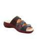 Think! Leren slippers donkerblauw/rood