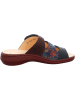 Think! Leren slippers donkerblauw/rood