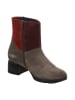 Think! Leder-Stiefeletten in Braun/ Rot