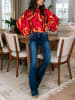 LA Angels Bluse in Rot/ Gelb