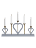 Marksljöd Adventsleuchter "Melissa" in Grau/ Gold - (B)47 x (H)36 cm