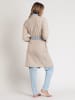 admas Bademantel in Beige/ Hellblau