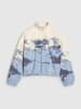 4F Fleecepullover in Creme/ Blau