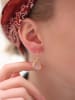 L'Atelier de Gaia Vergulde oorhangers met edelstenen