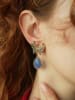 L'Atelier de Gaia Vergulde oorstekers met edelstenen