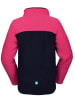 Peek U Fleece vest "Wave" roze/donkerblauw/turquoise