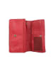Bellicci Leder-Geldbörse "Cosette" in Rot - (B)17 x (H)10 x (T)3 cm
