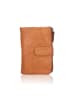 Bellicci Leder-Geldbörse "Connie" in Hellbraun - (B)9 x (H)17 x (T)3 cm