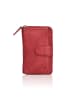 Bellicci Leder-Geldbörse "Collins" in Rot - (B)9 x (H)17 x (T)3 cm