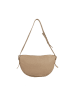 Bellicci Leren schoudertas "Caira" beige - (B)35 x (H)21 x (D)8 cm