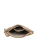 Bellicci Leren schoudertas "Caira" beige - (B)35 x (H)21 x (D)8 cm