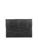 Bellicci Leren portemonnee "Venesa" zwart - (B)9 x (D)3 cm