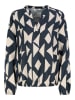 Sublevel Blouse donkerblauw/wit