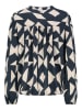Sublevel Blouse donkerblauw/wit